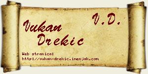 Vukan Drekić vizit kartica